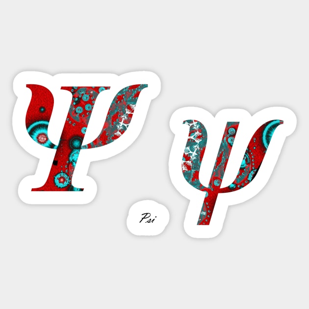 Psi Greek Alphabet Sticker by joancaronil